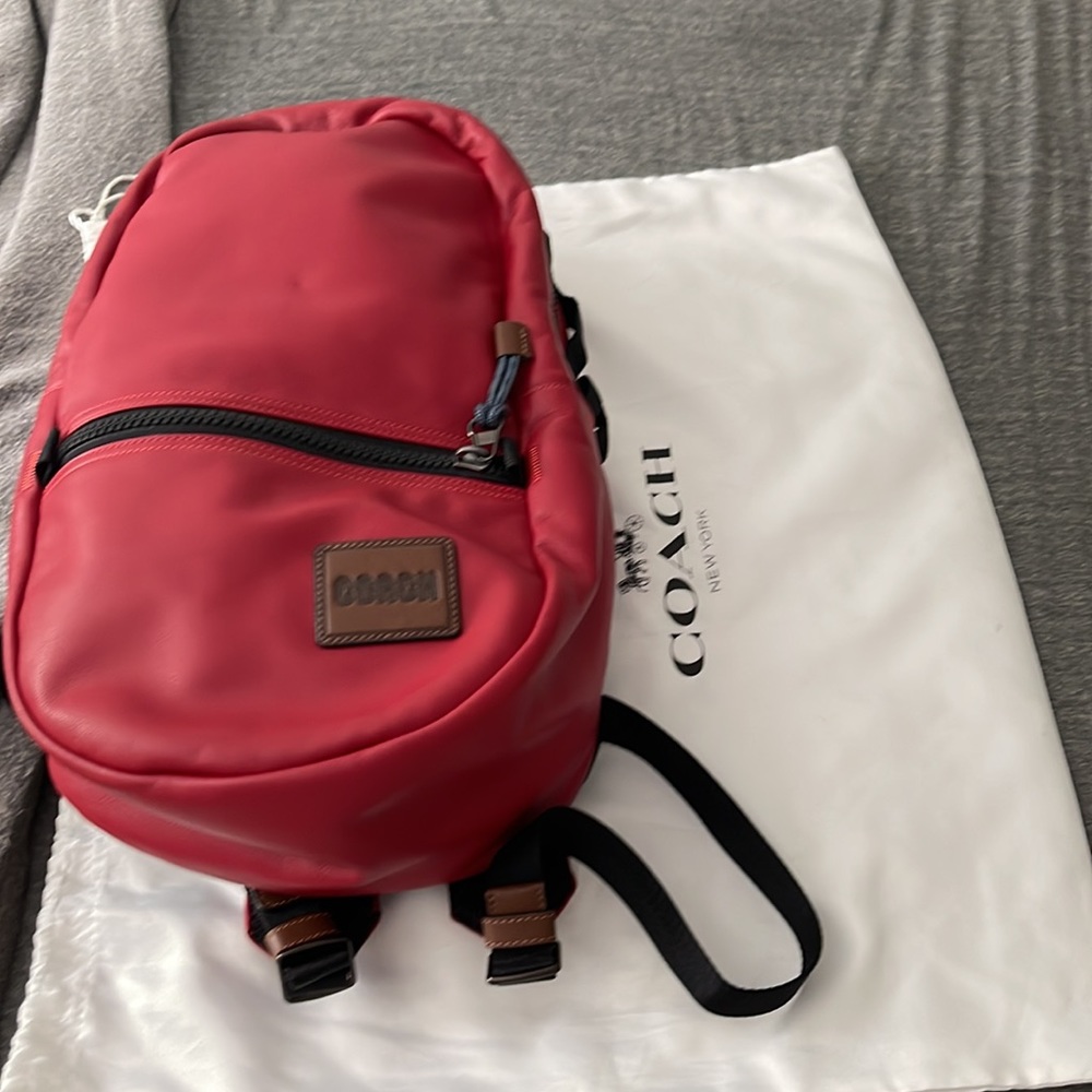 Red Coach Backpack - Picture 2 of 3